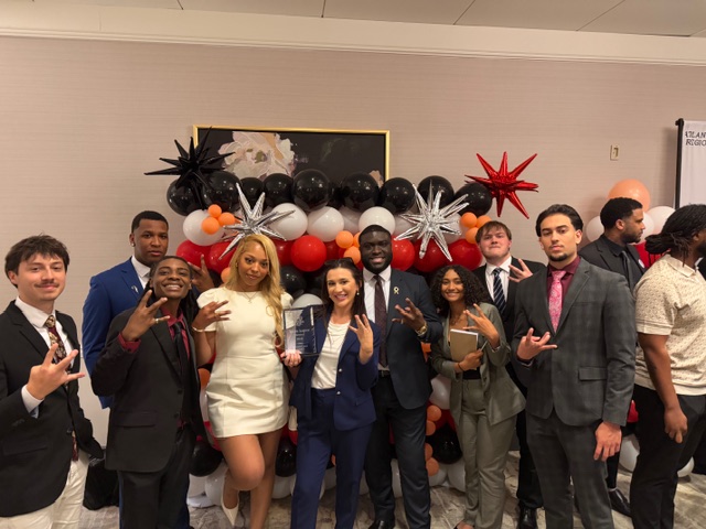 Winners Crest team at awards ceremony